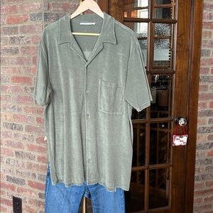 Men's Grayish Olive Green Shirt